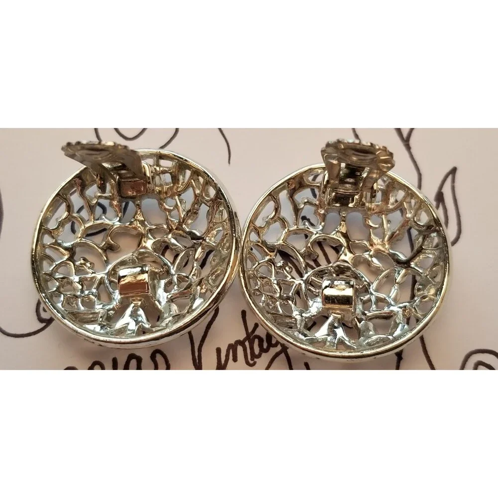 Vintage Sarah Coventry Silver Tone Filigree Clip-On Earrings